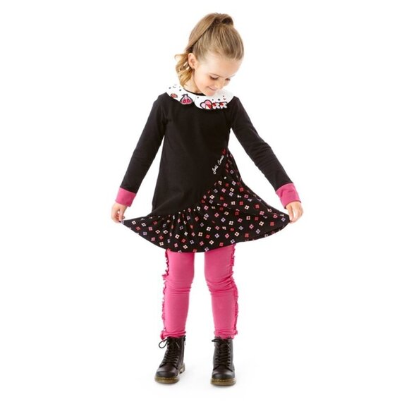 Nano black printed tunic and pink legging set size 8 - Picture 5 of 7